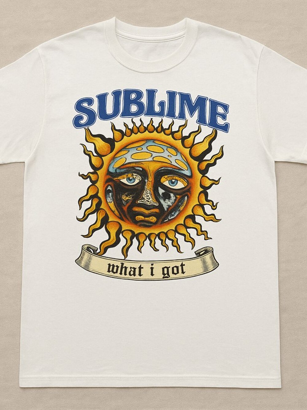 Sublime What I Got Graphic T-Shirt White Retro 90s Skater Rock Band Tee